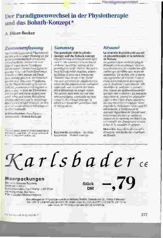 Vorschauseite 1: Der Paradigmenwechsel in der Physiotherapie und das Bobath-Konzept