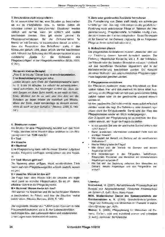 Vorschauseite 5: Pflegeplanung für Menschen mit Demenz
