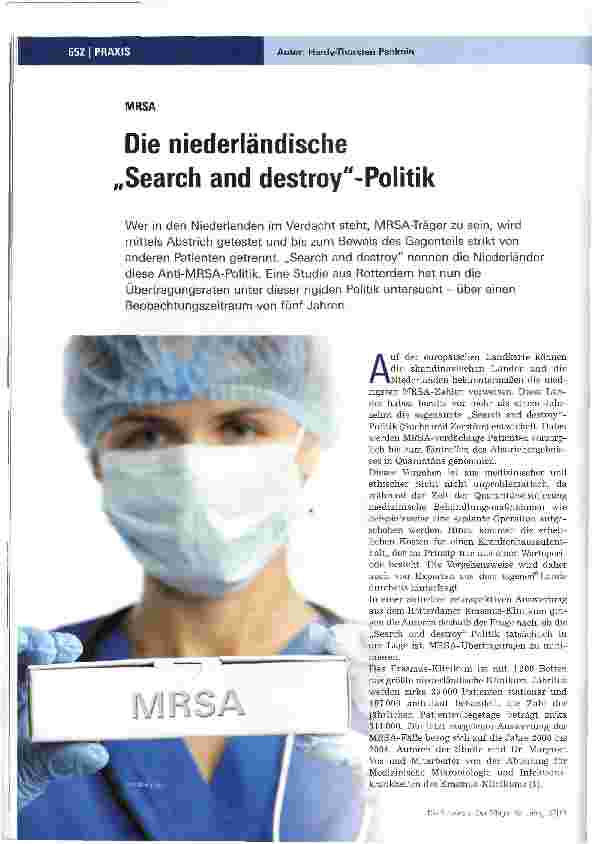 Vorschauseite 1: Die niederländische Search and destroy-Politik