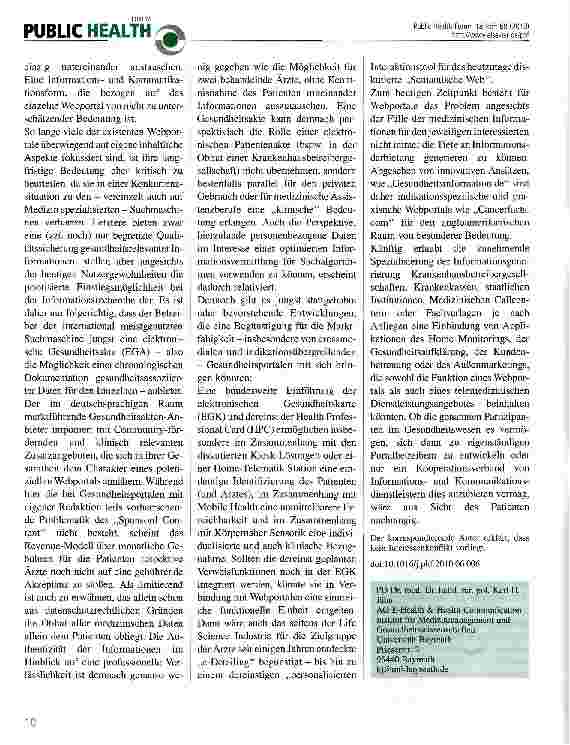 Vorschauseite 2: Webportale für Gesundheit