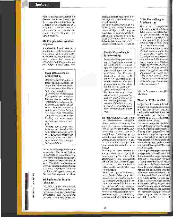 Vorschauseite 2: Umgang mit Trinkgeldern Richtige Handhabung nicht nur für die Betriebsprüfung