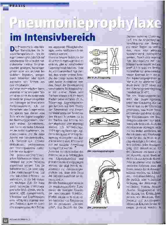 Vorschauseite 1: Pneumonieprophylaxe im Intensivbereich