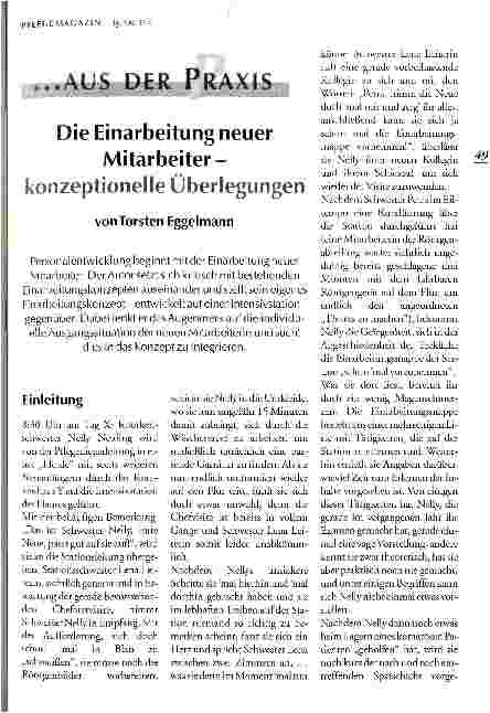 Vorschauseite 1: Die Einarbeitung neuer Mitarbeiter - konzeptionelle Überlegungen