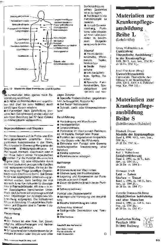 Vorschauseite 5: Pflege in Therapie und Diagnostik 7. Folge: Punktionen und Biopsien