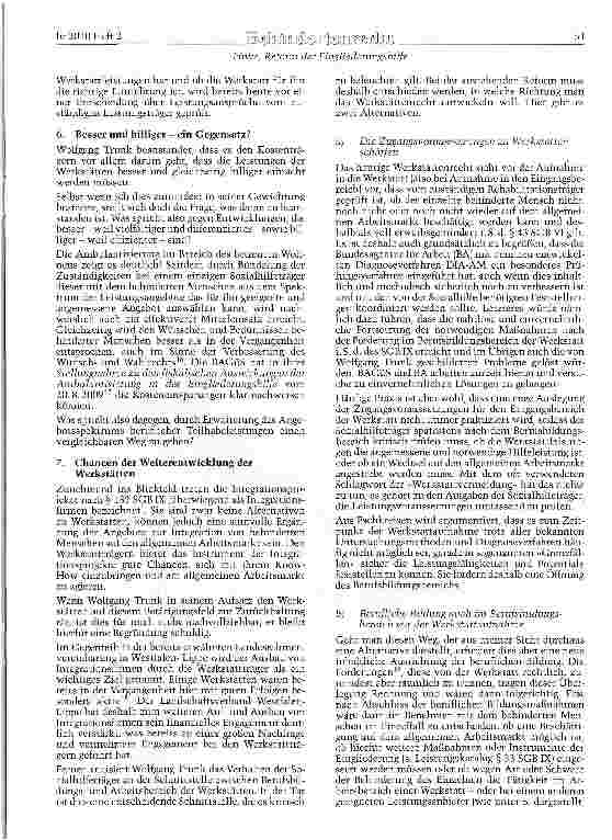 Vorschauseite 6: Reform der Eingliederungshilfe -Warum muss auch das Werkstättenrecht weiterentwickelt werden?