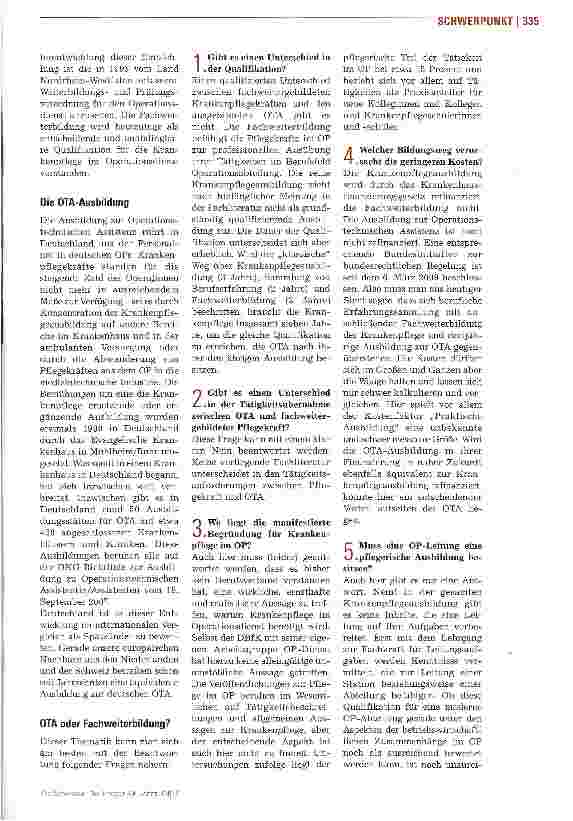 Vorschauseite 2: Zeit für die Pflege, sich aus dem OP zurückzuziehen?