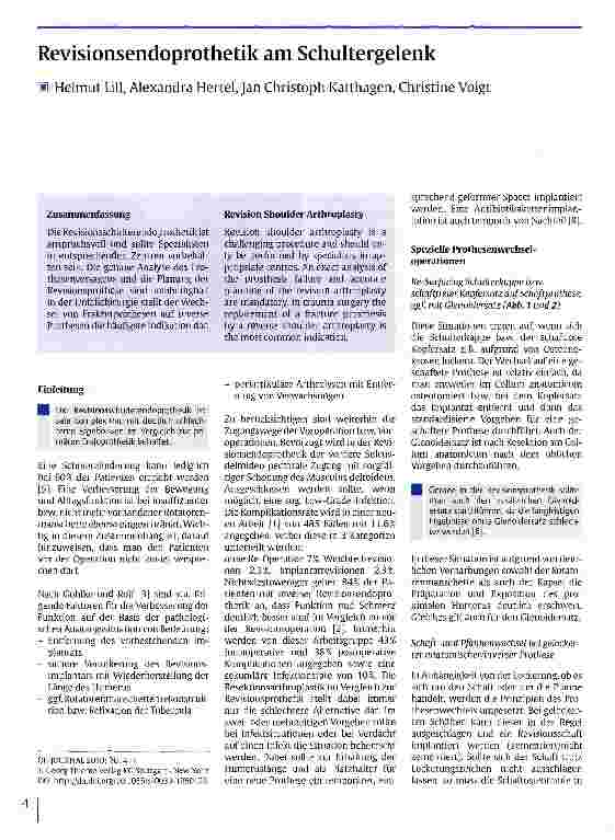 Vorschauseite 1: Revisionsendoprothetik am Schultergelenk