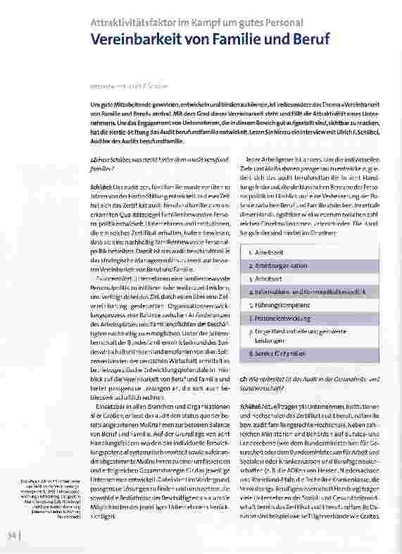 Vorschauseite 1: Vereinbarkeit von Familie und Beruf