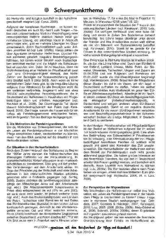 Vorschauseite 2: Warum arbeiten osteuropäische Pendelmigrantinnen in der häuslichen Pflege in Deutschland?
