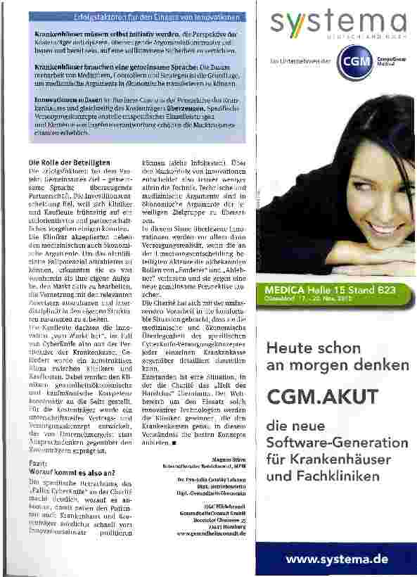Vorschauseite 5: Innovationen brauchen interprofessionelle Teamarbeit