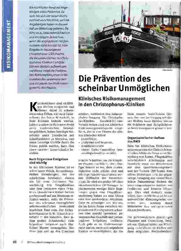 Vorschauseite 1: Die Prävention des scheinbar Unmöglichen