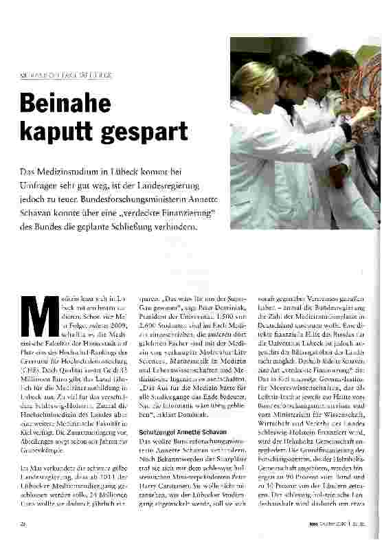 Vorschauseite 1: Beinahe kaputt gespart