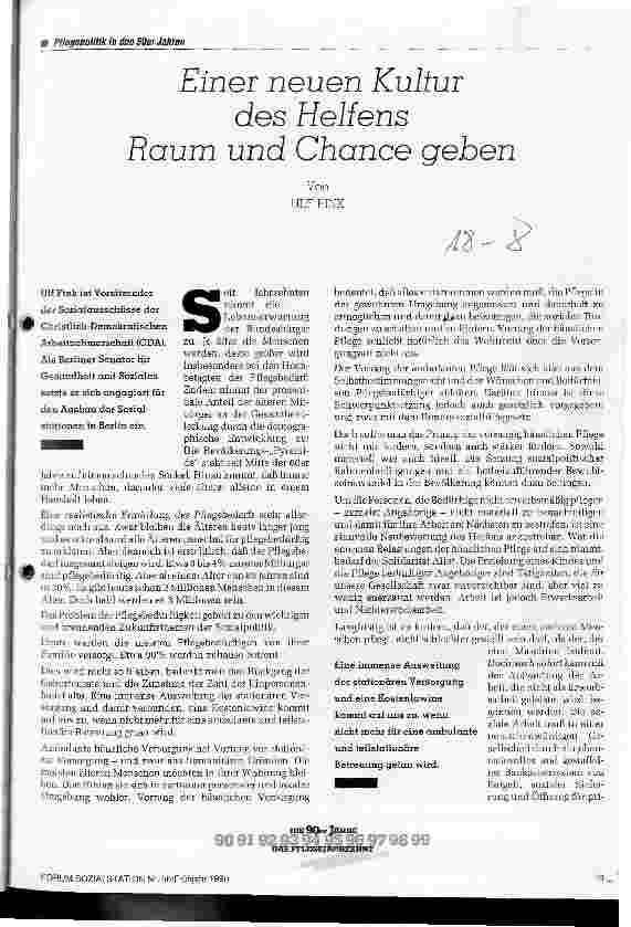 Vorschauseite 1: Einer neuen Kultur des Helfens Raum und Chance geben