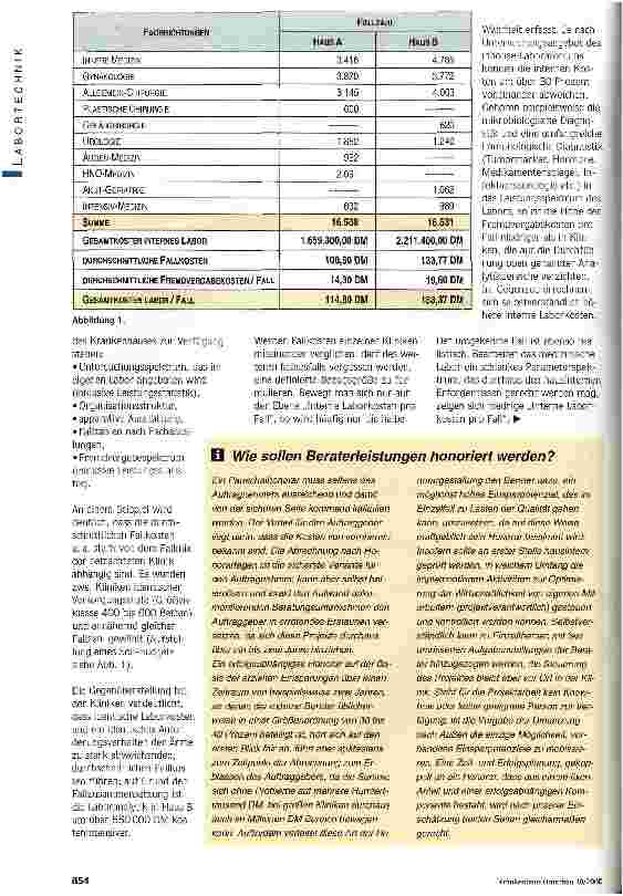 Vorschauseite 2: Kostenreduzierung ohne Qualitätseinbußen Neue Herausforderungen an Wirtschaftlichkeitsanalysen im Labor