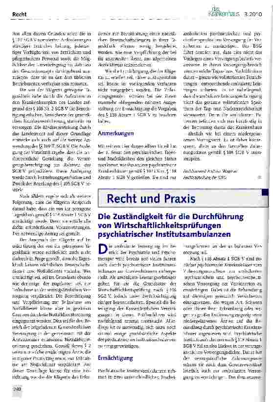 Vorschauseite 2: Ermächtigung einer psychiatrischen Institutsambulanz