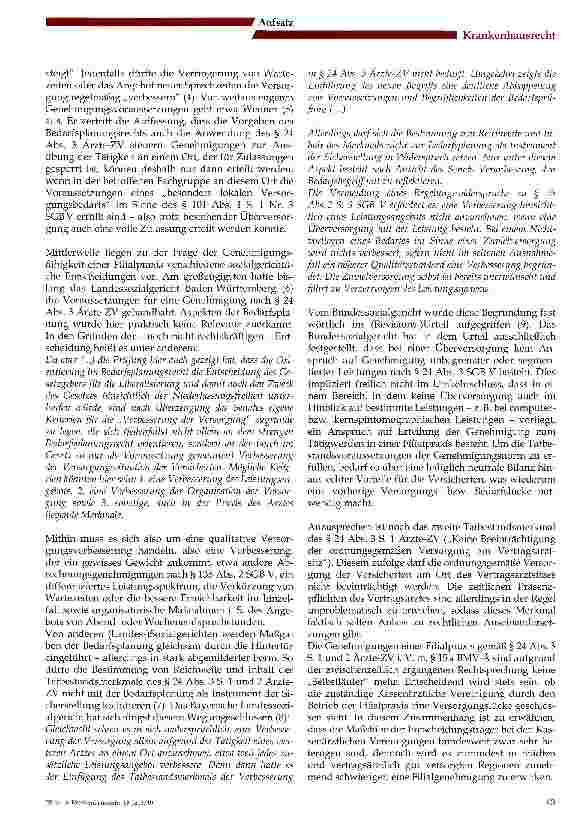 Vorschauseite 2: Filialpraxen: Für MVZ gelten andere Maßstäbe als für Vertragsärzte
