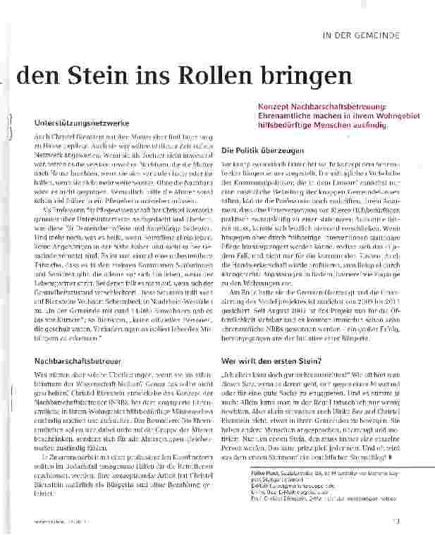 Vorschauseite 2: Gemeinsam den Stein ins Rollen bringen