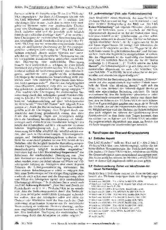 Vorschauseite 5: Die Eingruppierung als Oberarzt nach TV-Ärzte und TV-Ärzte/VKA