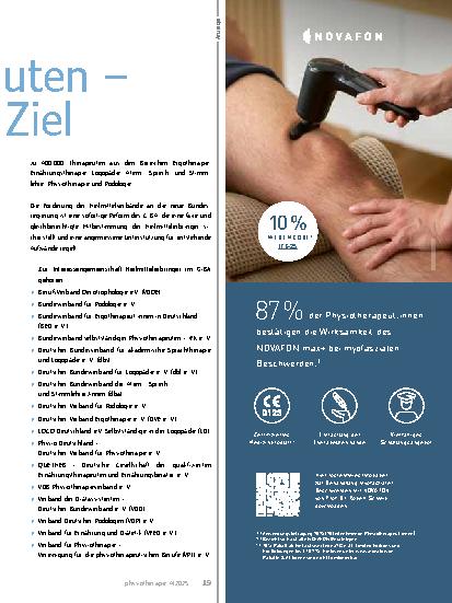 Vorschauseite 2: Für 400. 000 Therapeuten – für ein gemeinsames Ziel