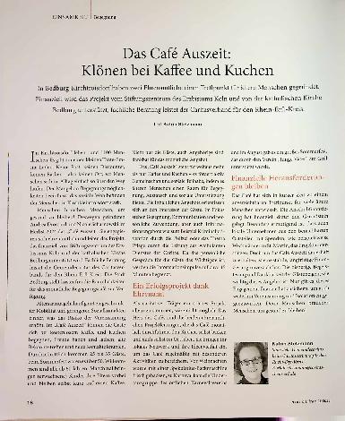 Vorschauseite 1: Das Café Auszeit: Klönen bei Kaffee und Kuchen
