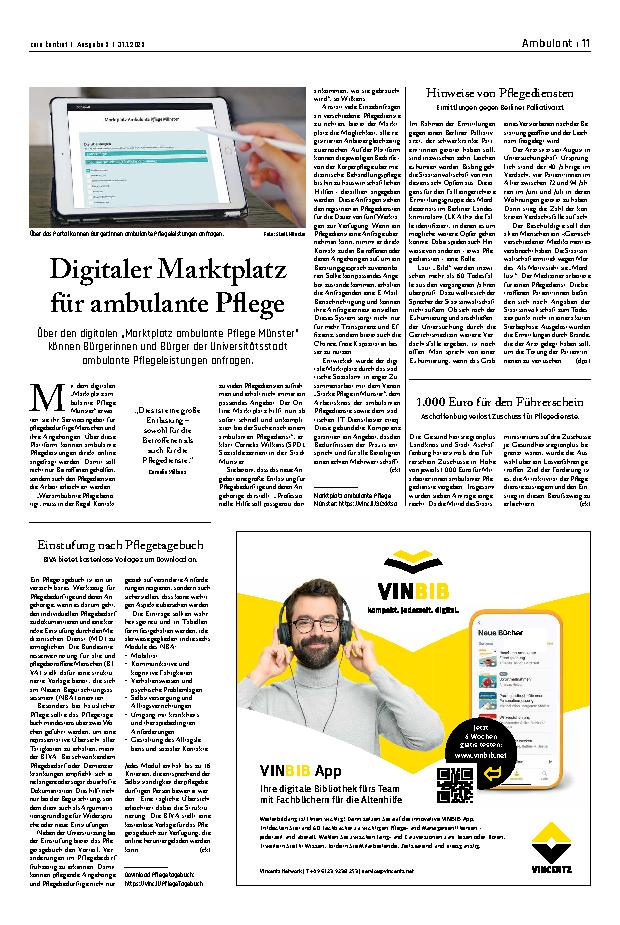Vorschauseite 1: Digitaler Marktplatz für ambulante Pflege