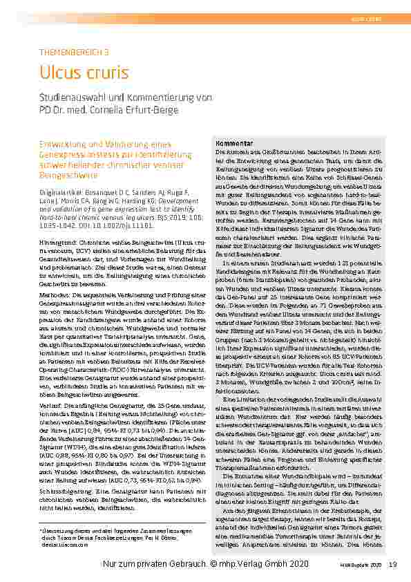 Vorschauseite 1: Ulcus cruris