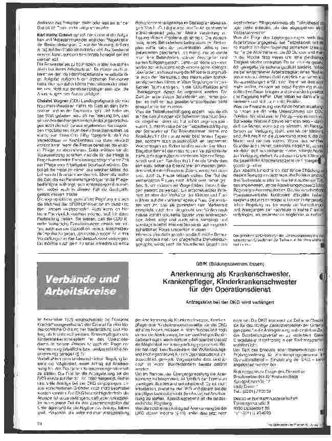 Vorschauseite 2: Kann die Krankenpflege in der Zukunft sichergestellt werden?