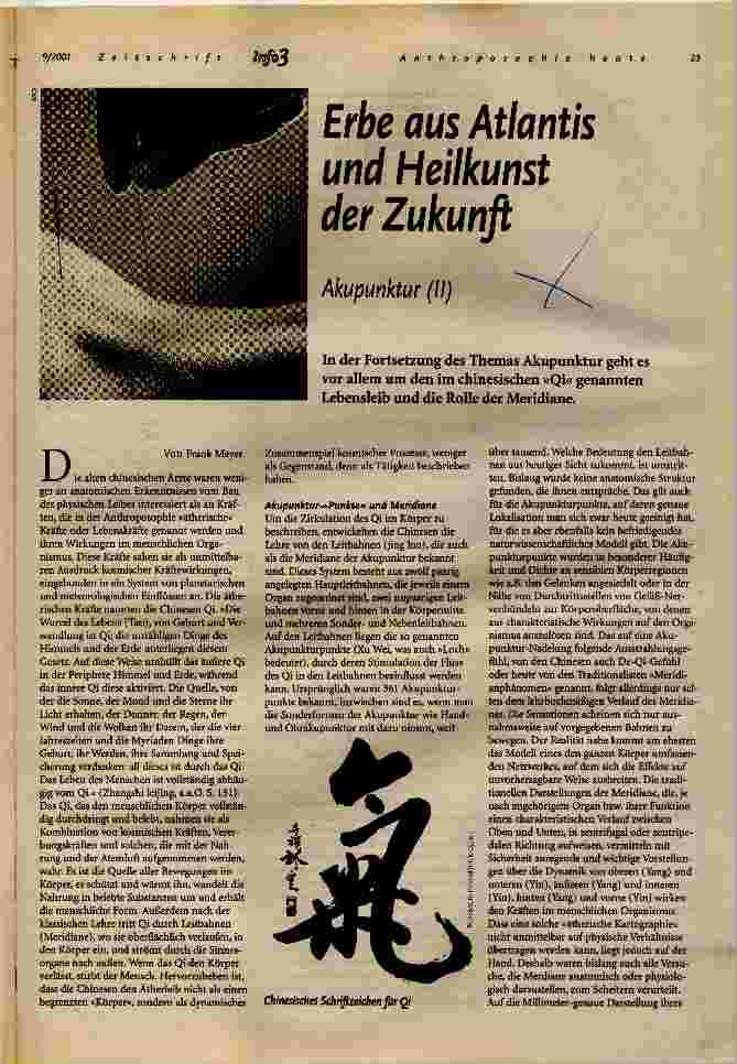 Vorschauseite 1: Erbe aus Atlantis und Heilkunst der Zukunft Akupunktur II