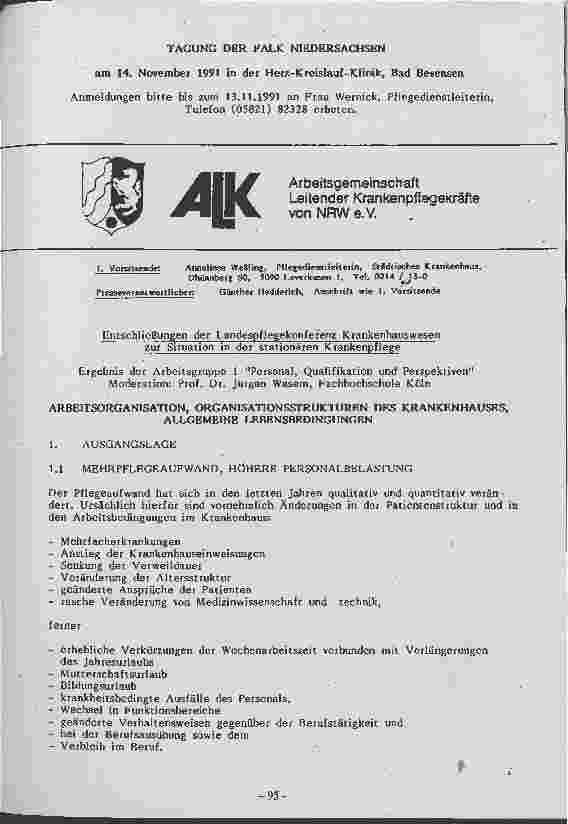 Vorschauseite 1: Arbeitsorganisation, Organisationsstrukturen des Krankenhauses, Allgemeine Lebensbedingungen