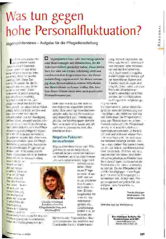 Vorschauseite 1: Was tun gegen hohe Personalfluktuation? Abgangsinterviews - Aufgabe für die Pflegedienstleitung
