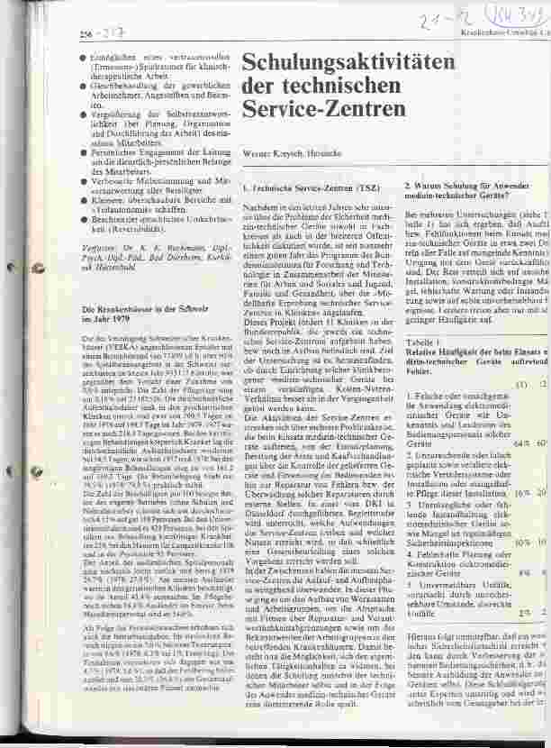 Vorschauseite 1: Schulungsaktivitäten der technischen Service-Zentren