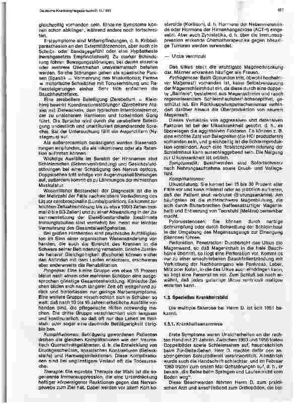 Vorschauseite 2: Pflege eines Patienten mit multipler Sklerose und Ulcus ventriculi