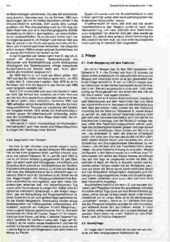 Vorschauseite 3: Pflege eines Patienten mit multipler Sklerose und Ulcus ventriculi