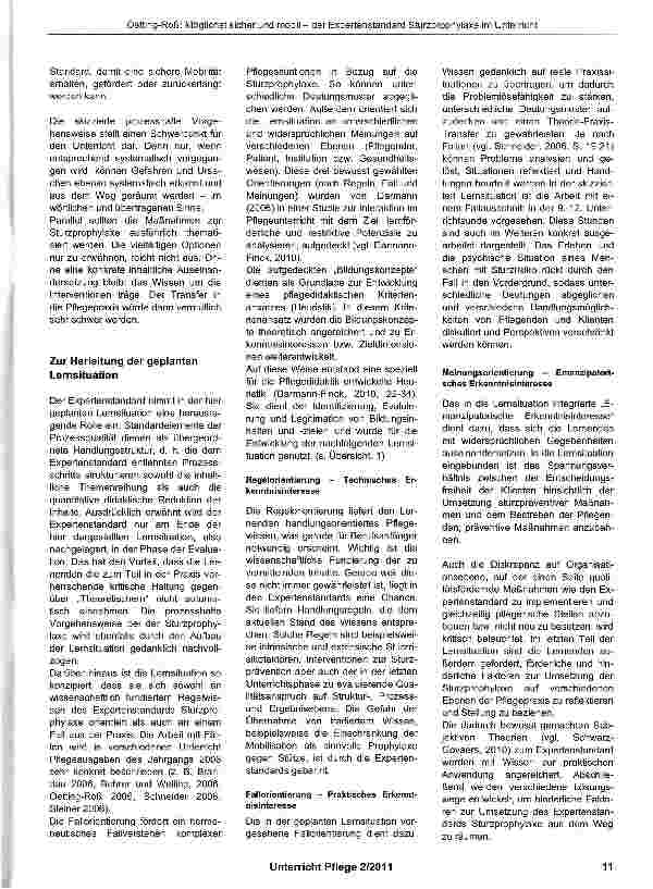 Vorschauseite 2: Möglichst sicher und mobil - der Expertenstandard Sturzprophylaxe im Unterricht