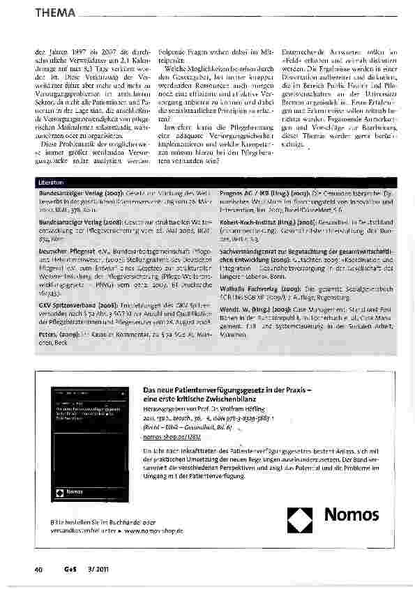 Vorschauseite 4: Pflegeberatung - eine Möglichkeit zur Optimierung der häuslichen Pflege?