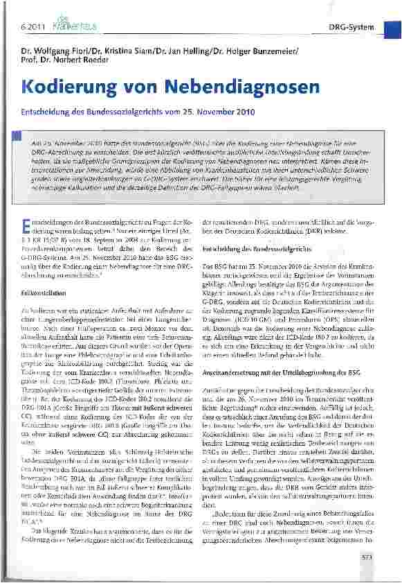 Vorschauseite 1: Kodierung von Nebendiagnosen
