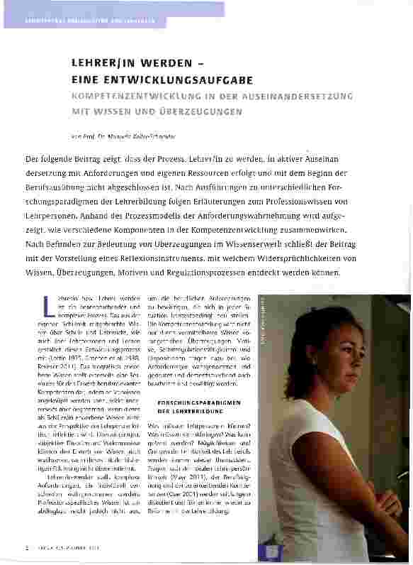 Vorschauseite 1: LEHRER/IN WERDEN - EINE ENTWICKLUNGSAUFGABE