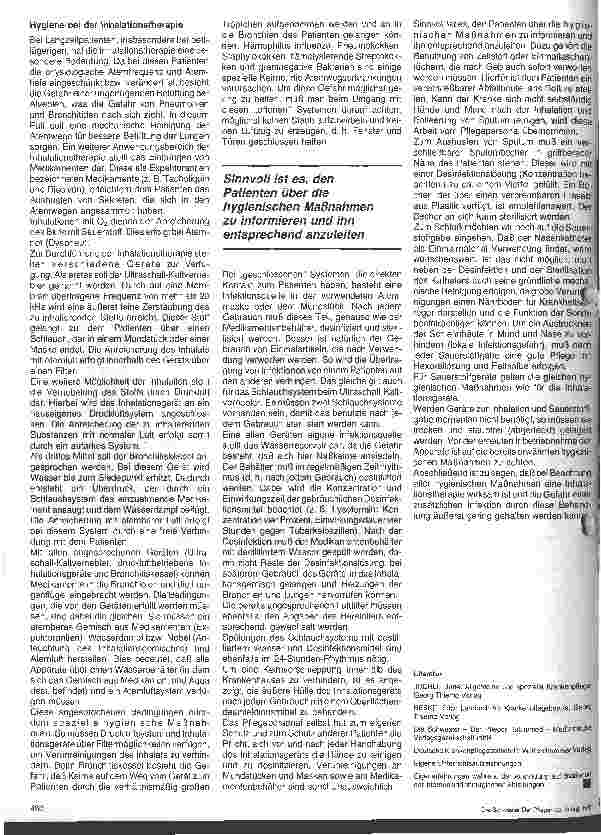 Vorschauseite 4: Hygiene-Probleme bei der Pflege bettlägeriger Langzeitpatienten