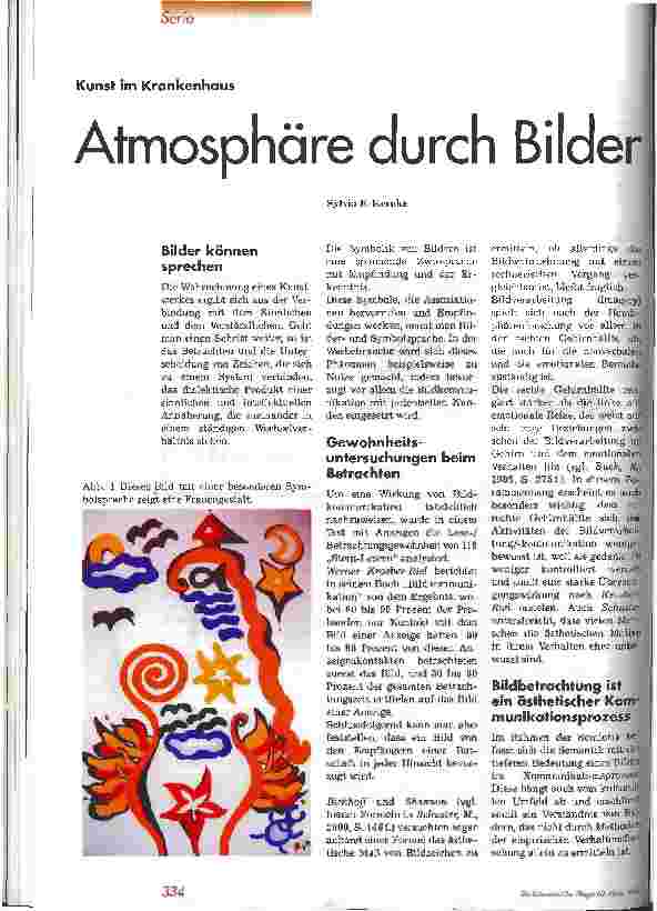 Vorschauseite 1: Atmosphäre durch Bilder Kunst im Krankenhaus