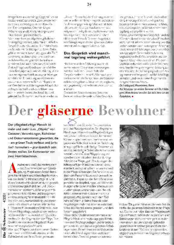 Vorschauseite 1: Der gläserne Bewohner