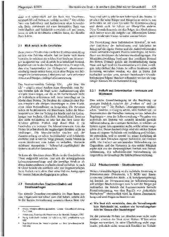 Vorschauseite 2: In welchem (Um)-Feld wächst Gesundheit? Anfragen an und Visionen zu Strukturen im Gesundheitswesen