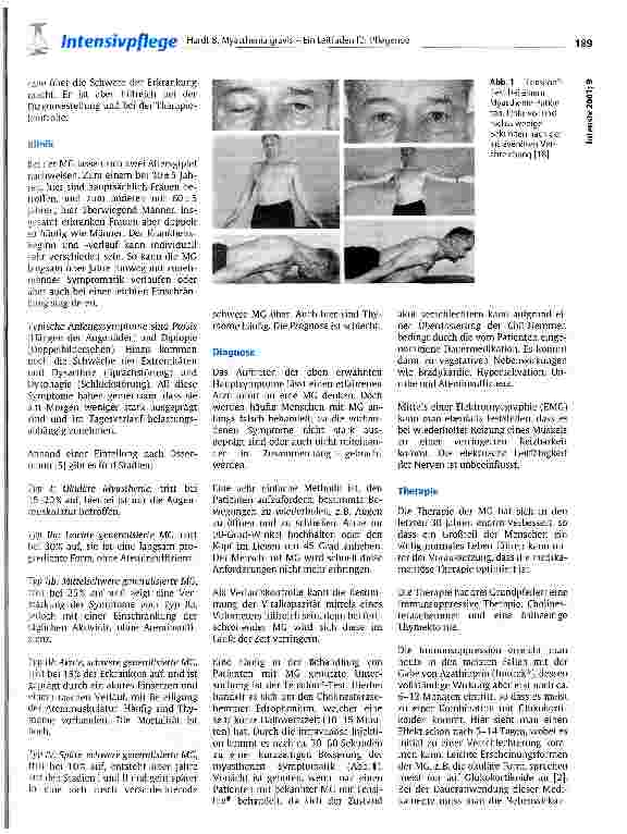 Vorschauseite 2: Myasthenia gravis - Ein Leitfaden für Pflegende