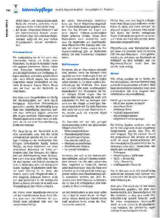 Vorschauseite 5: Myasthenia gravis - Ein Leitfaden für Pflegende
