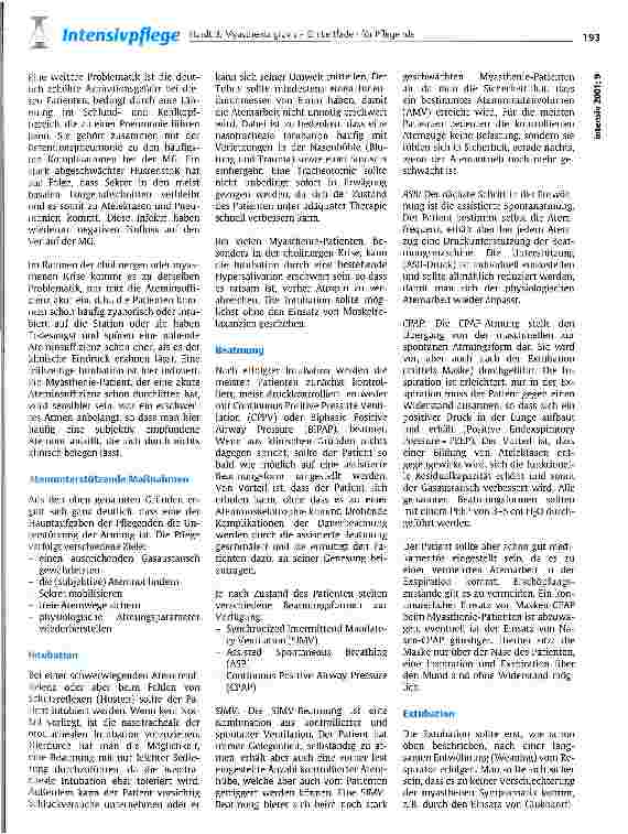 Vorschauseite 6: Myasthenia gravis - Ein Leitfaden für Pflegende