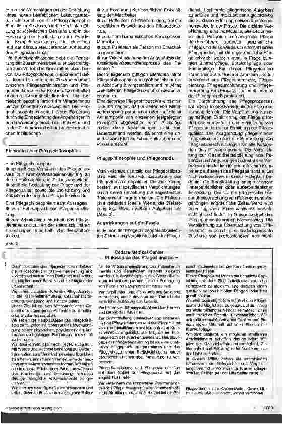 Vorschauseite 2: Die Bedeutung einer Pflegephilosophie für die Pflegepraxis Erfahrungen aus den USA