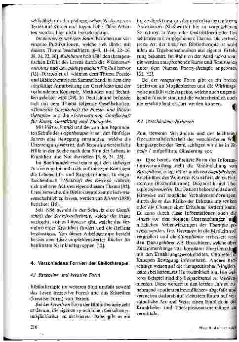Vorschauseite 3: Bibliotherapie - Lesen als Hilfe in der Krankheitsverarbeitung