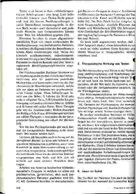 Vorschauseite 5: Bibliotherapie - Lesen als Hilfe in der Krankheitsverarbeitung