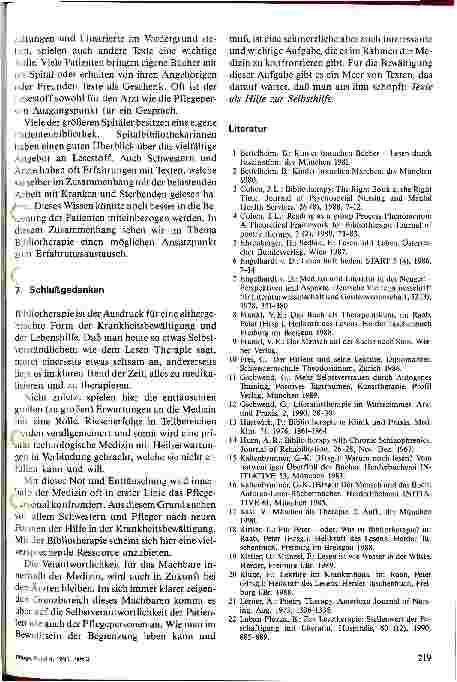 Vorschauseite 6: Bibliotherapie - Lesen als Hilfe in der Krankheitsverarbeitung