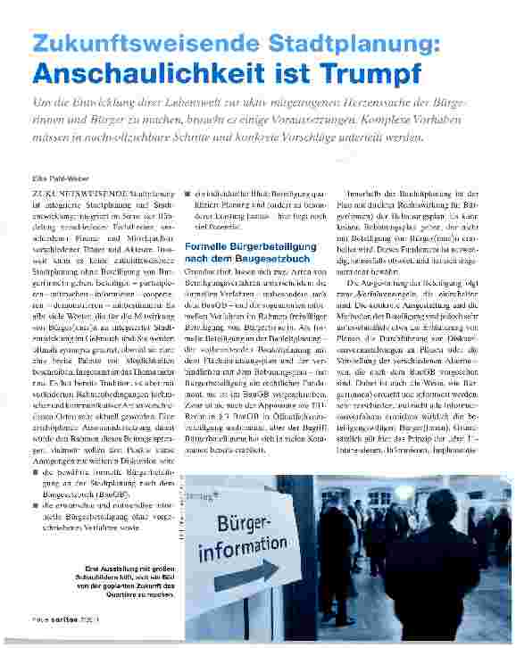 Vorschauseite 1: Zukunftsweisende Stadtplanung: Anschaulichkeit ist Trumpf