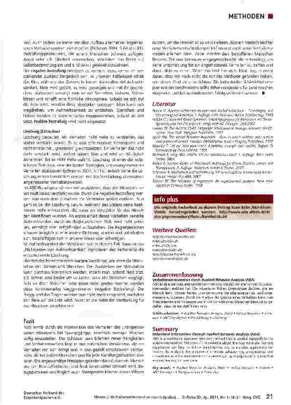Vorschauseite 4: Verhaltensintervention durch Applied Behavior Analysis (ABA)